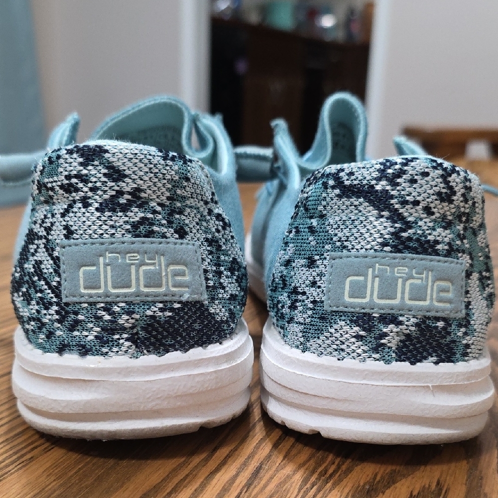 HeyDude Sea Blue Wendy Style Womens Shoes - Picture 2 of 4